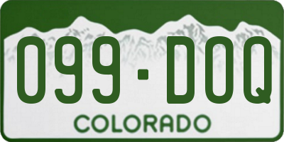 CO license plate 099DOQ