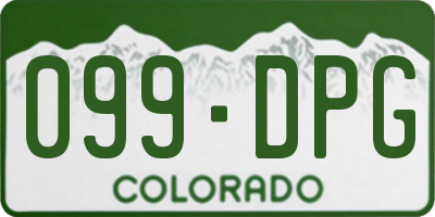 CO license plate 099DPG