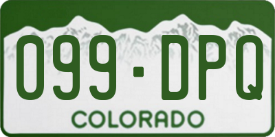 CO license plate 099DPQ