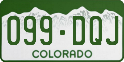 CO license plate 099DQJ
