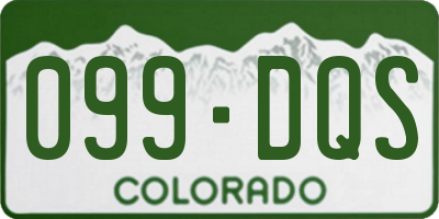 CO license plate 099DQS