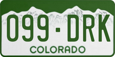 CO license plate 099DRK