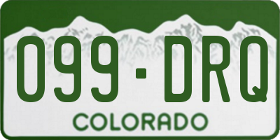 CO license plate 099DRQ