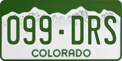CO license plate 099DRS