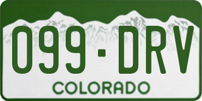 CO license plate 099DRV