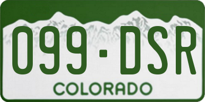 CO license plate 099DSR