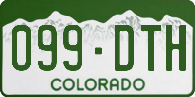 CO license plate 099DTH
