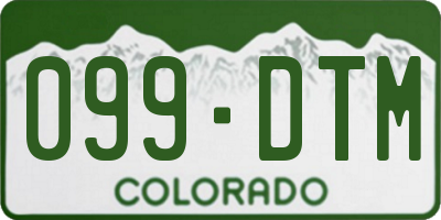 CO license plate 099DTM