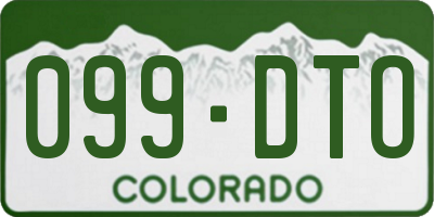 CO license plate 099DTO