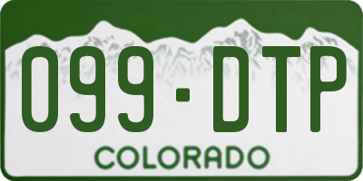CO license plate 099DTP