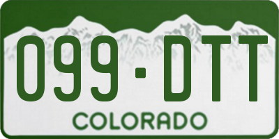 CO license plate 099DTT