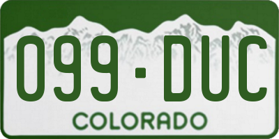 CO license plate 099DUC