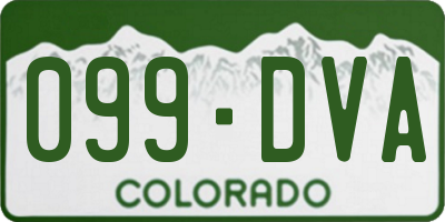 CO license plate 099DVA