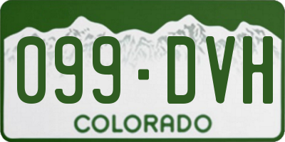 CO license plate 099DVH