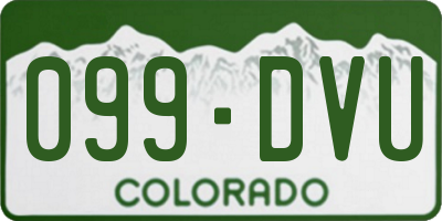 CO license plate 099DVU