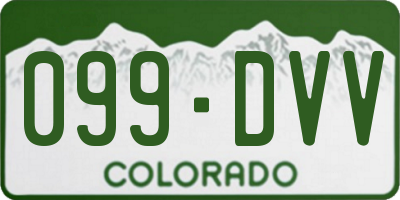 CO license plate 099DVV