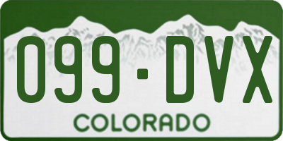 CO license plate 099DVX