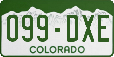CO license plate 099DXE