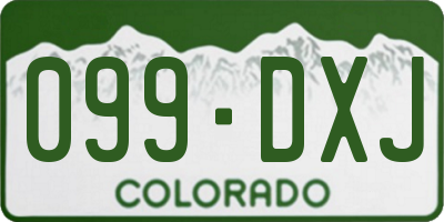 CO license plate 099DXJ