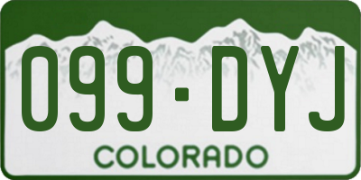CO license plate 099DYJ