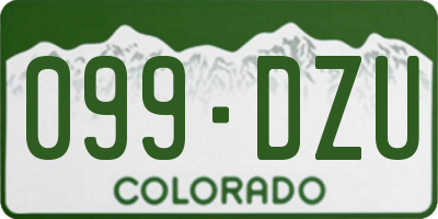 CO license plate 099DZU