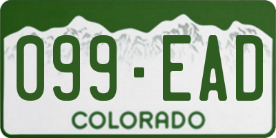 CO license plate 099EAD