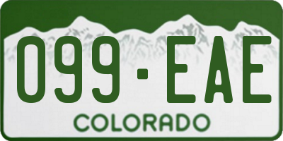 CO license plate 099EAE