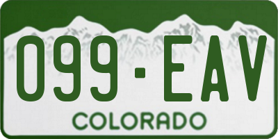 CO license plate 099EAV