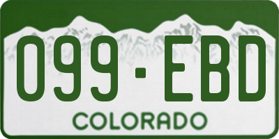 CO license plate 099EBD