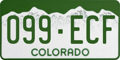 CO license plate 099ECF
