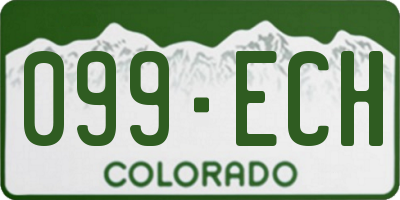CO license plate 099ECH