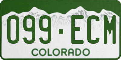 CO license plate 099ECM