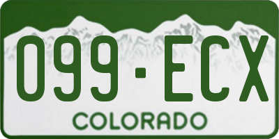 CO license plate 099ECX