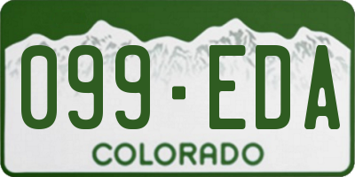 CO license plate 099EDA