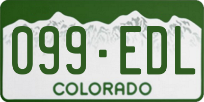 CO license plate 099EDL