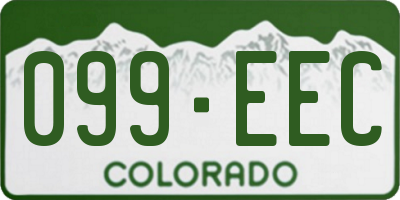 CO license plate 099EEC