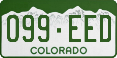 CO license plate 099EED