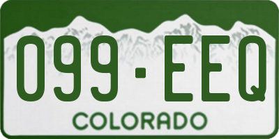 CO license plate 099EEQ