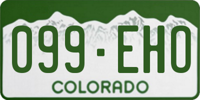CO license plate 099EHO