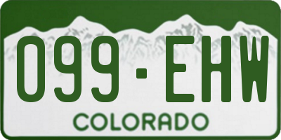 CO license plate 099EHW