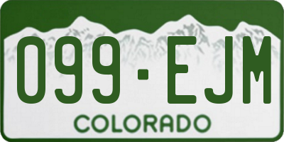 CO license plate 099EJM