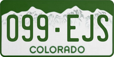 CO license plate 099EJS