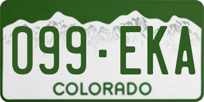 CO license plate 099EKA