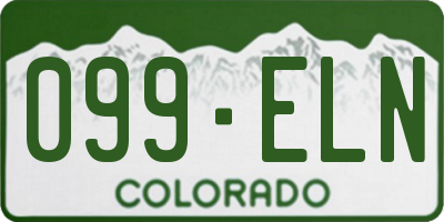 CO license plate 099ELN