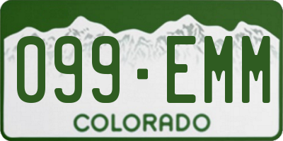 CO license plate 099EMM