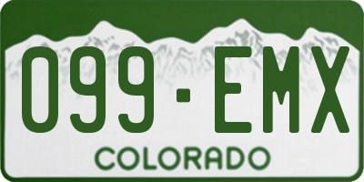 CO license plate 099EMX