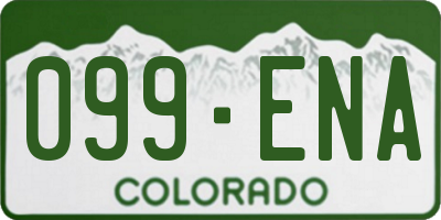 CO license plate 099ENA