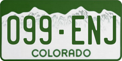 CO license plate 099ENJ