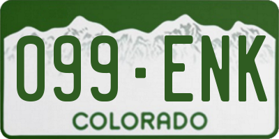 CO license plate 099ENK