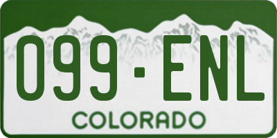 CO license plate 099ENL